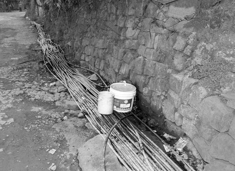 Willfully damaged water cables for stealing water in the water scarce Nagaland capital Kohima